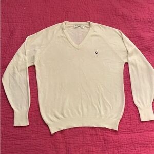 Dior Men's Ivory V-Neck Sweater, L